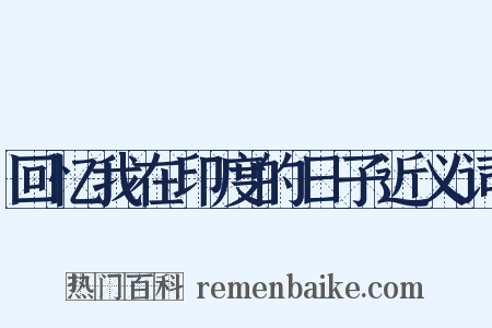 回忆我在印度的日子近义词是什么意思的图片